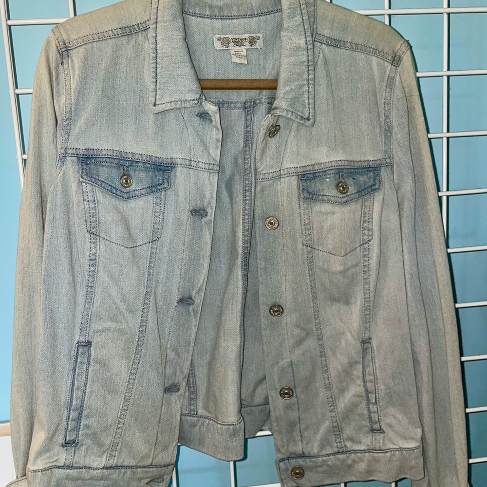 Vintage America Denim Jacket in Light Blue